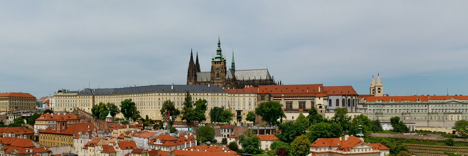 Pohled na Pražský hrad a katedrálu svatého Víta